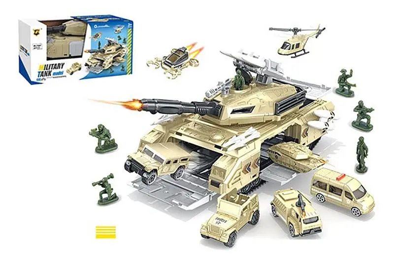 Іграшковий танк паркінг з військовою технікою Military Tank P935-A в коробці р.28х12, 9х14, 7см