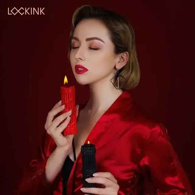 БДСМ-свічки LOCKINK SEVANDA Fetish Drip Candles Set, 2 шт, низькотемпературні, шкребок у комплекті - фото 5