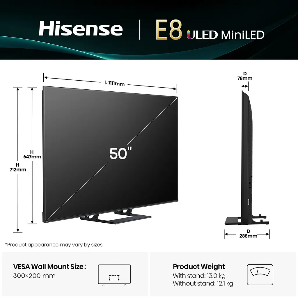 LED-телевизор Hisense 50E8Q (7134216) - фото 2