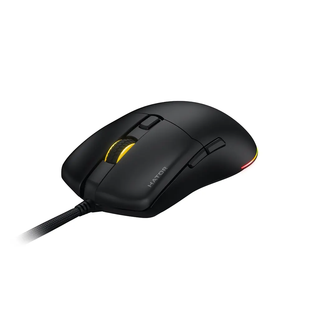 Мышь Hator Pulsar 3, Black, USB, оптическая (сенсор PixArt PMW 3311), до 12000 dpi, 35G, RGB подсветка, переключатели Hator Optical 100M/Kailh 3M, 1.8 м (HTM610) - фото 2