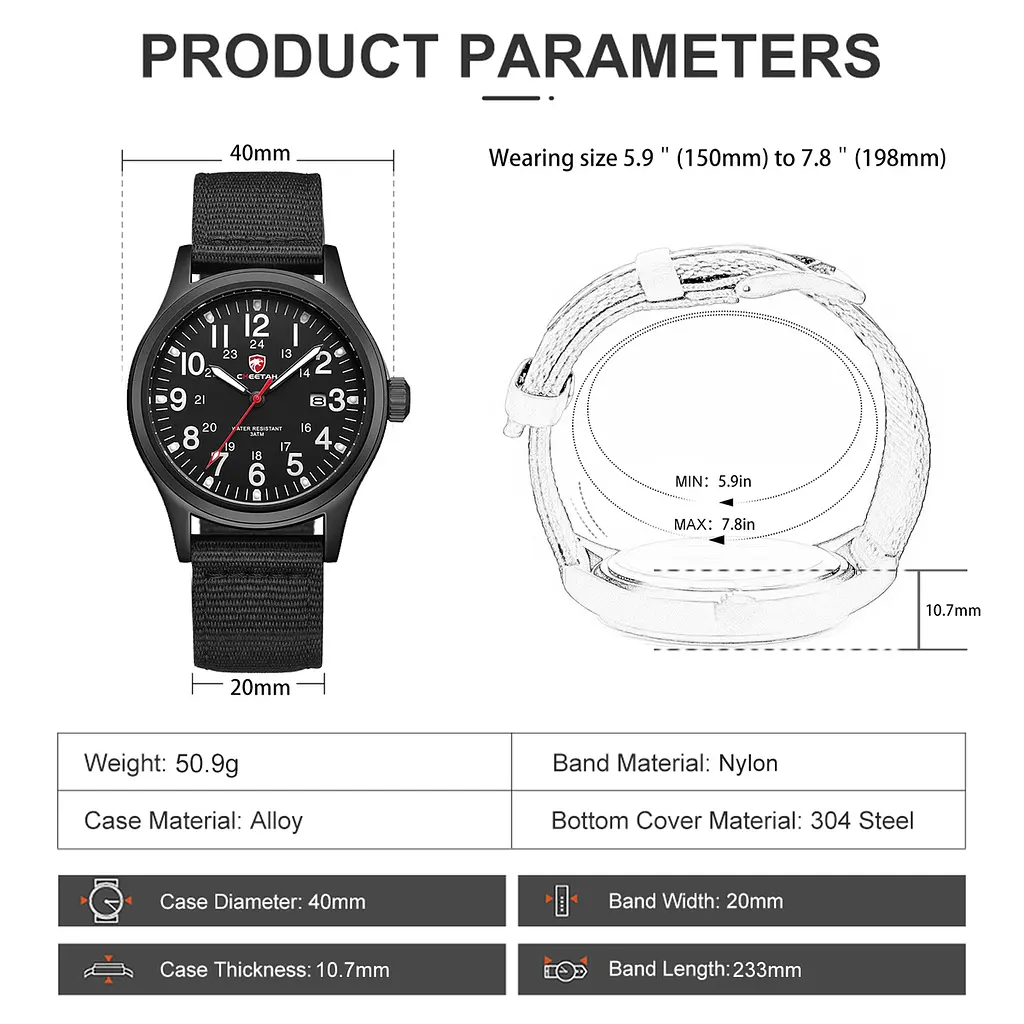 Годинник Cheetah Command Black - фото 7
