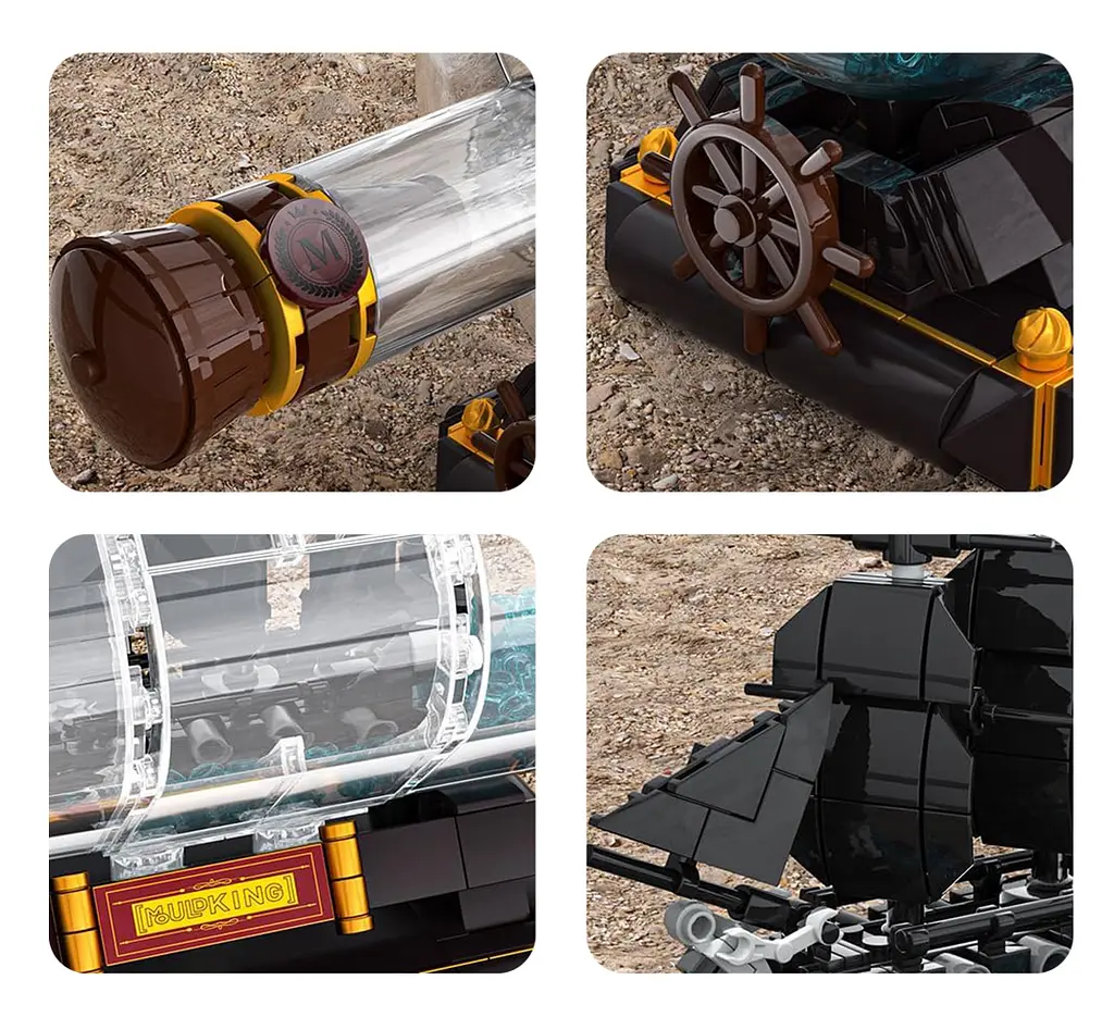 Конструктор Пиратский корабль в бутылке 792 элемента - фото 6