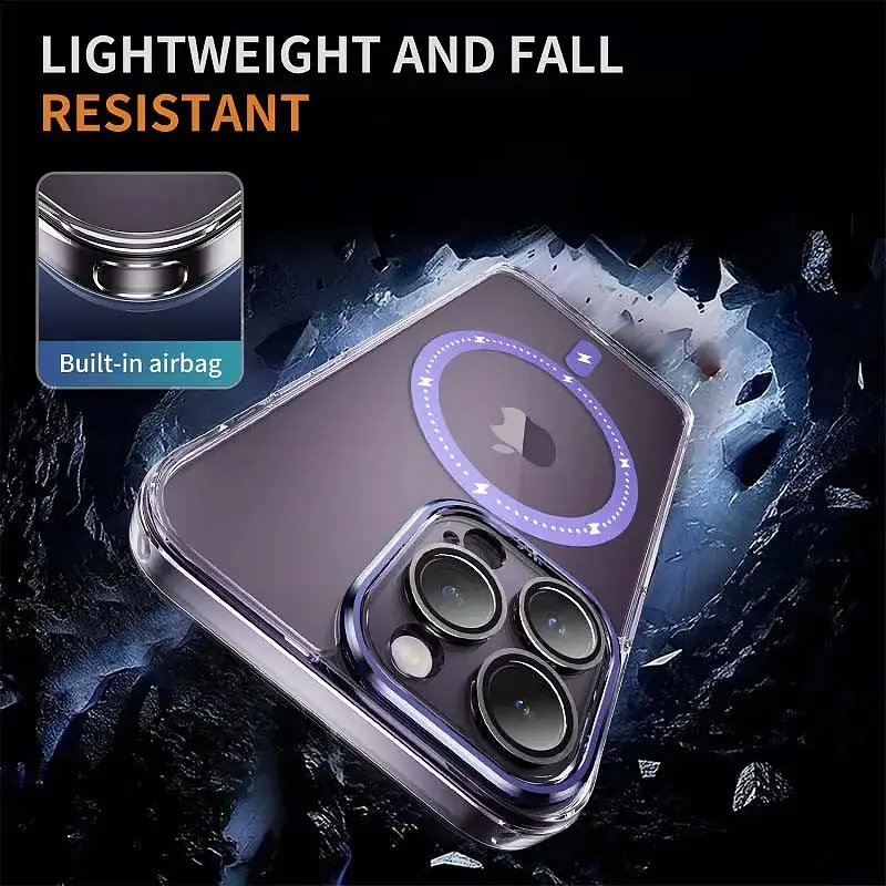 Чохол TPU+PC Colorful with MagSafe для Apple iPhone 13 Pro Max (6.7) Purple - фото 7