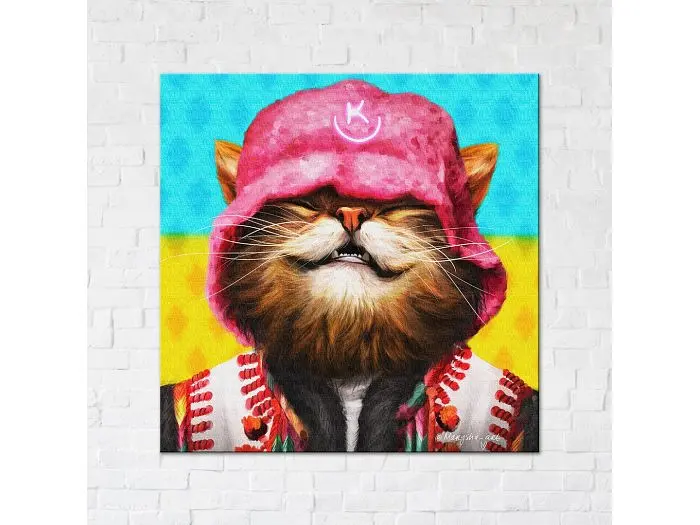 Постер Котик Kalush ©Маріанна Пащук, Brushme (40х40 см) - фото 2