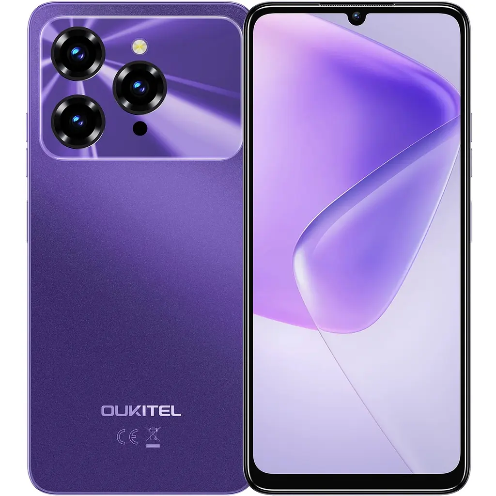 Смартфон Oukitel C6 5G 6.8" HD+12/512GB Dimensity 6300 акб 5150mAh Фіолетовий