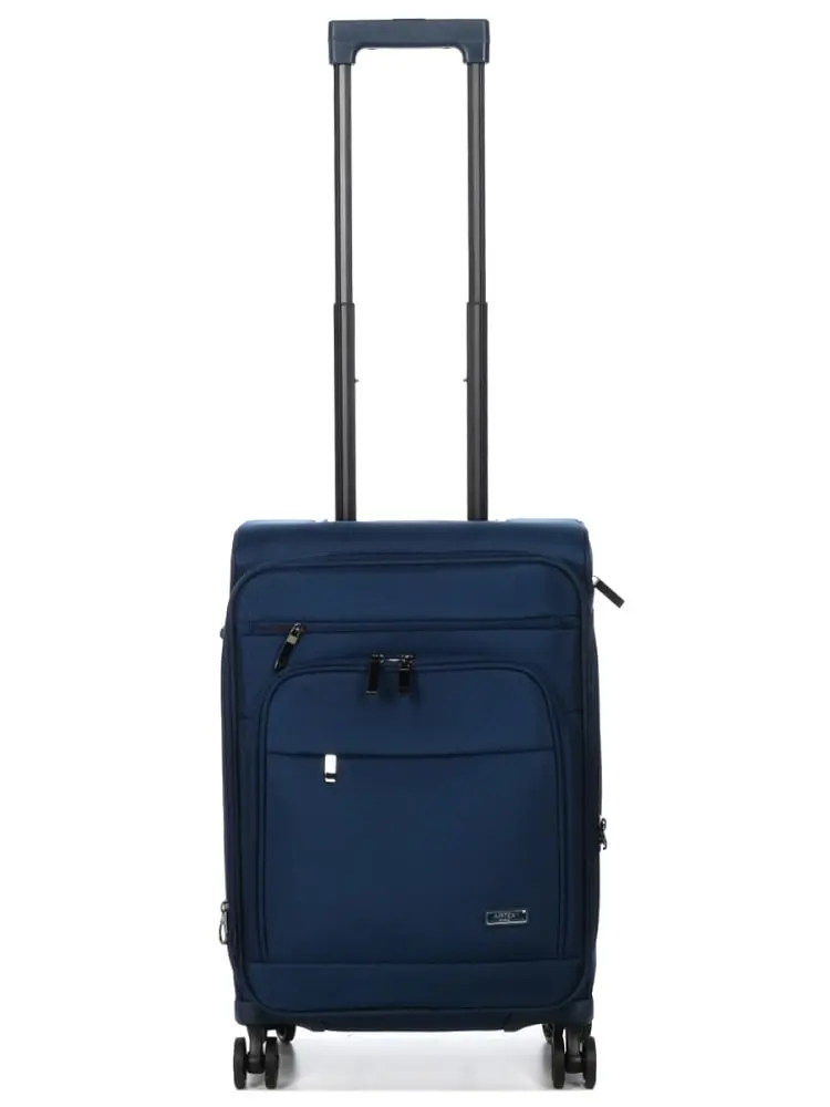 Валіза маленька Airtex 829 поліестер TSA замок USB-порт Темно-синій - фото 7