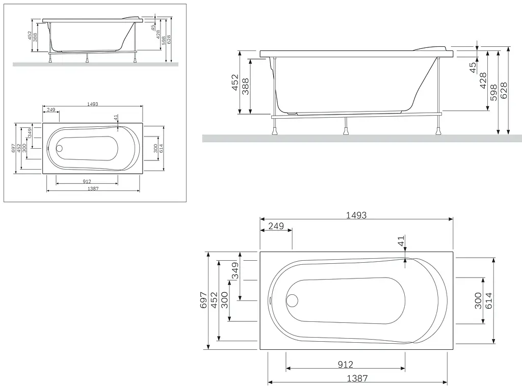 Панель для ванни AM.PM Spirit 150x70 W72A-150-070W-P2 - фото 2