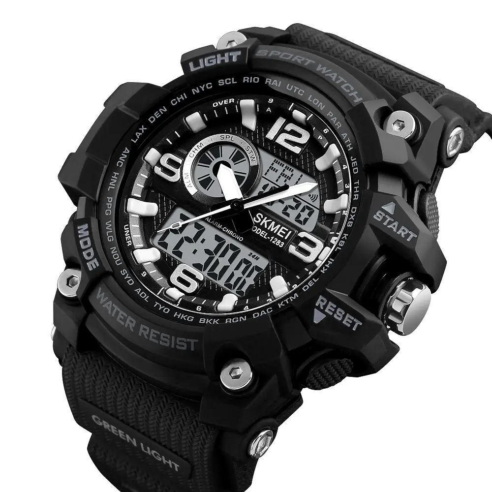 Наручний годинник чоловічий Skmei 1283 Black, 1283BK (12297) - фото 3