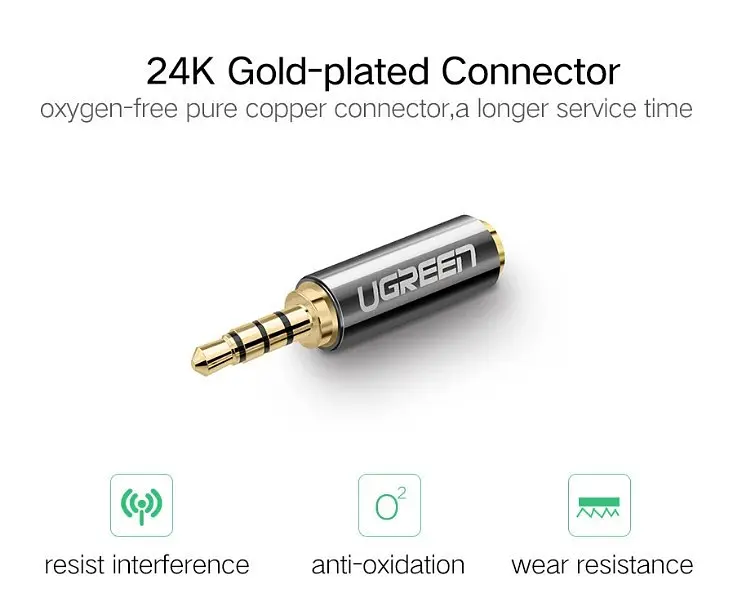 Адаптер UGREEN 3.5mm Male to 2.5mm Female Adapter (20502) - фото 2