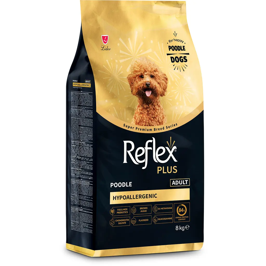 Полноценный и сбалансированный сухой корм Reflex Plus Poodle Adult для собак породы пудель 8 кг - фото 2