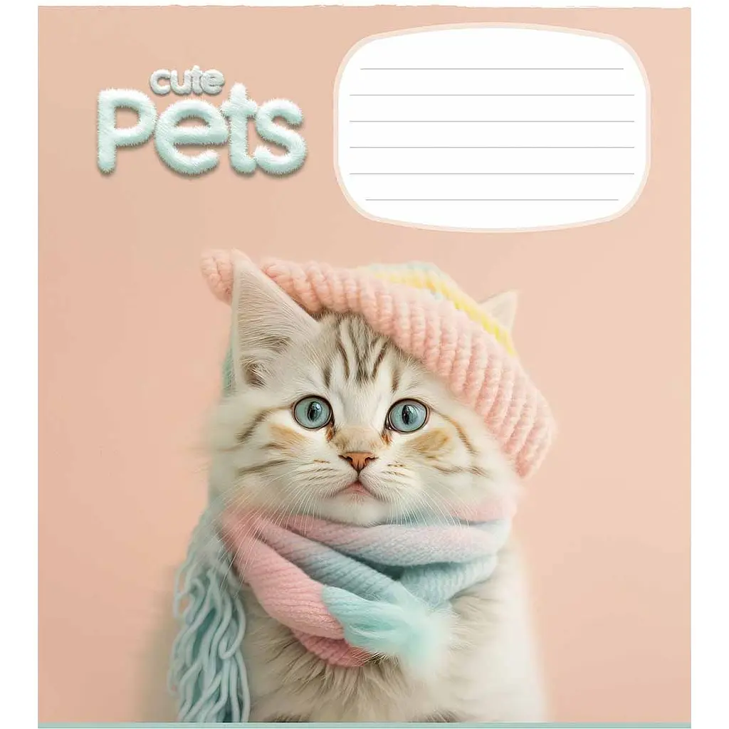 Зошит учнівський Школярик Cute pets, в клітинку, 12 аркушів, ВД-лак, 30 шт. (012-3253K) - фото 3