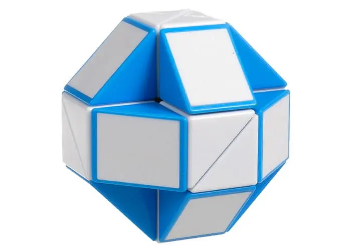 Змейка Рубика бело-голубая в коробке (Smart Cube Snake Blue) (SCT401) - фото 2