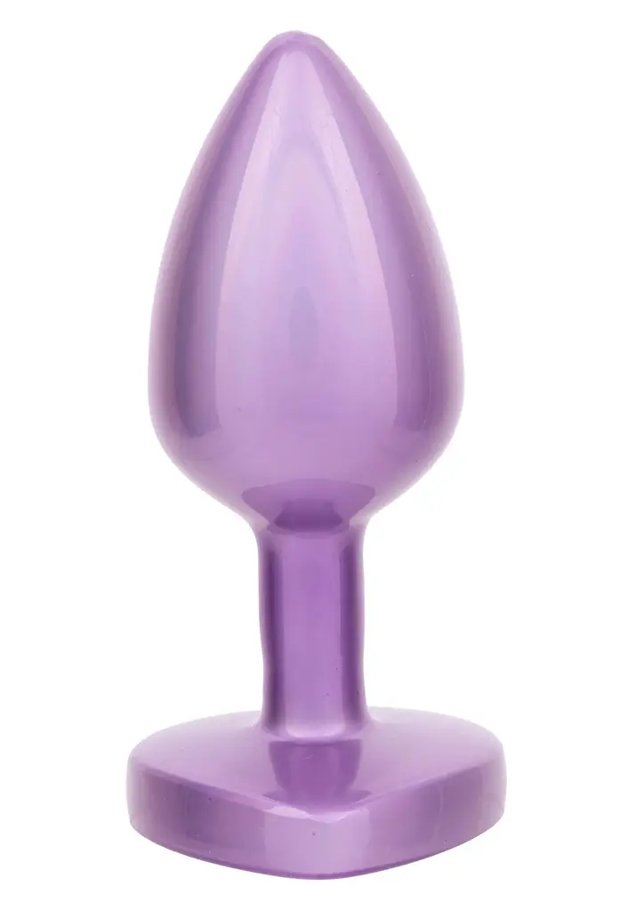 Анальна пробка Calexotics Diamond Heart Plug S, 6 см (фіолетовий) - фото 2