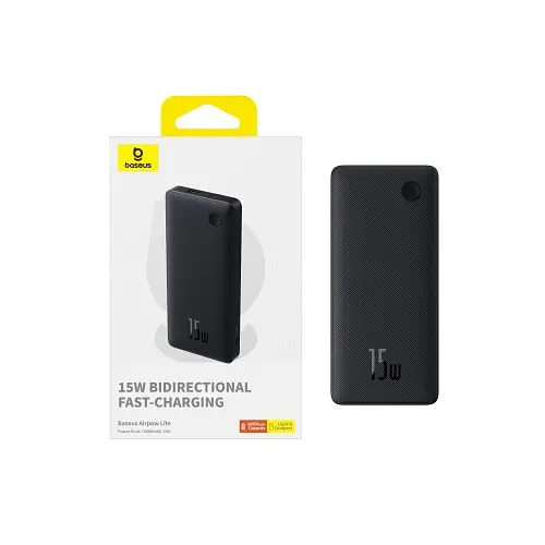 УМБ Baseus Airpow Lite 10000 mAh 15W чорний P10067500123-00 - фото 6