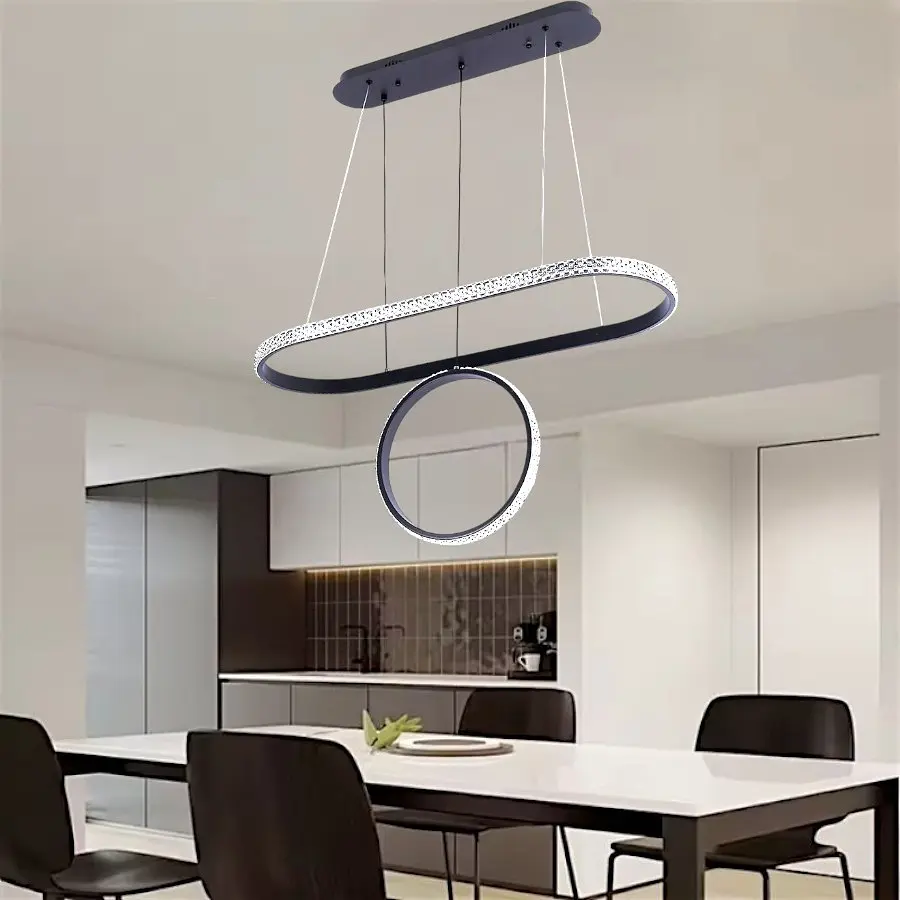 Люстра стельова LED Levistella 7871221 (800x300+300) BK, 50W, регульована температура світла, чорний метал, сучасний стиль - фото 2