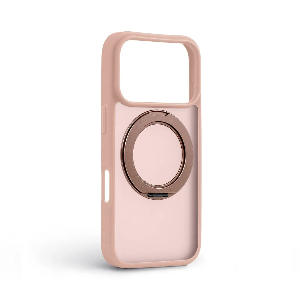 Противоударный чехол-панель для Apple iPhone 17 Pro, Unit Stand2, розовый, силикон + поликарбонат, защита всего корпуса, с подставкой, поддержка магнитных держателей и беспроводной зарядки (MagSafe), ArmorStandart (ARM86334) - фото 2