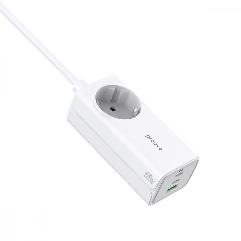 Мережевий фільтр Proove Power Strip PD-02 65W (2 Type-C + 1USB) white (PSP165210001) - фото 4