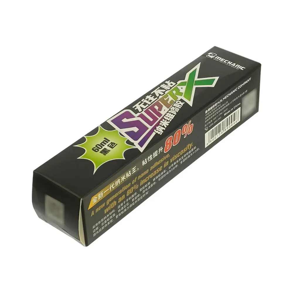 Клей силіконовий Mechanic Super X, чорний, 60ml, в тюбику з дозатором, швидковисихаючий - фото 2