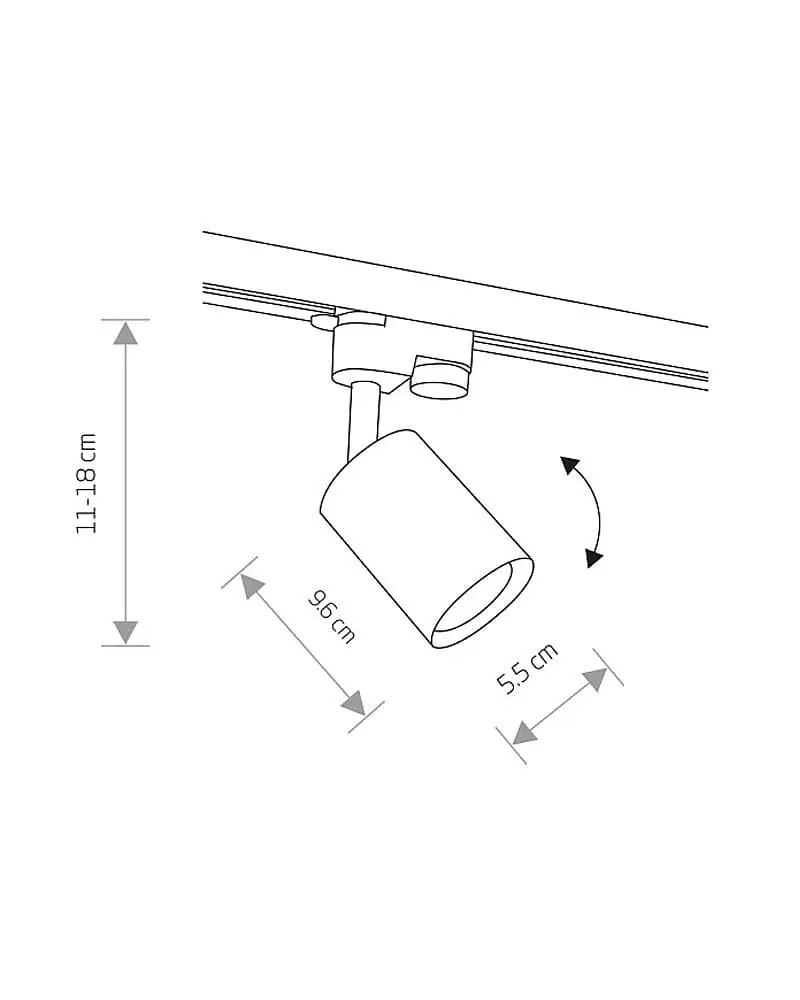Трековый светильник Nowodvorski 9321 Profile Eye Spot GU10 1x10W IP20 белый - фото 2