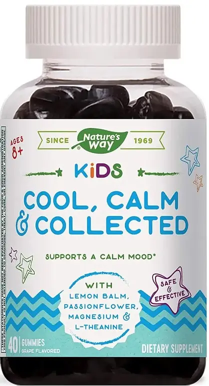 Натураальні заспокійливі засоби для дітей 8+ Nature's Way Calm & Collected 40 жев цук виноград