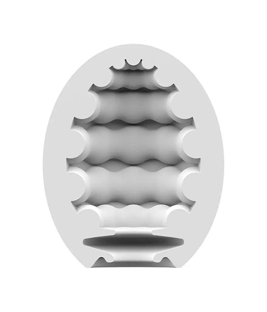 Мастурбатор яйцо Satisfyer Egg Single Riffle белый - фото 2