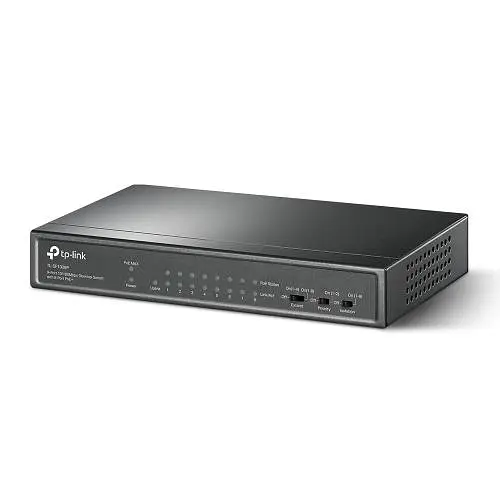 Комутатор TP-LINK TL-SF1009P, Black, 9-портовий, 10/100 Мбит/с, 8xPoE +, IEEE 802.3af/at - фото 2
