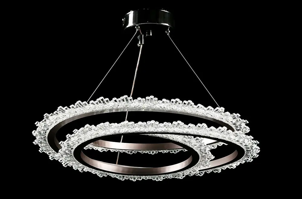 Люстра стельова LED Splendid Ray L147/1, 1 лампа, хром, білий, сучасний стиль, регульована висота 30-100 см - фото 2
