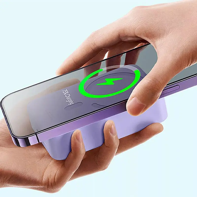 Портативний ЗП Power Bank Baseus Magnetic Mini OS 20W c БЗП 10000 mAh (PPCX110105) Purple - фото 7