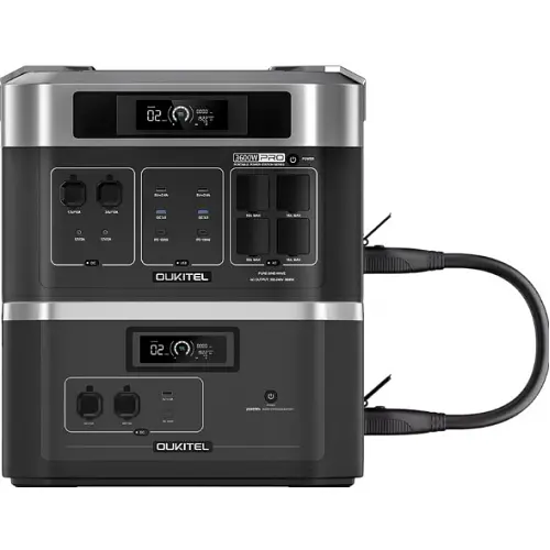 Зарядная станция Oukitel на 4096 Wh: зарядная станция BP2000E PRO (2048Wh/3600W) и дополнительная батарея B2000 (2048Wh) - фото 2
