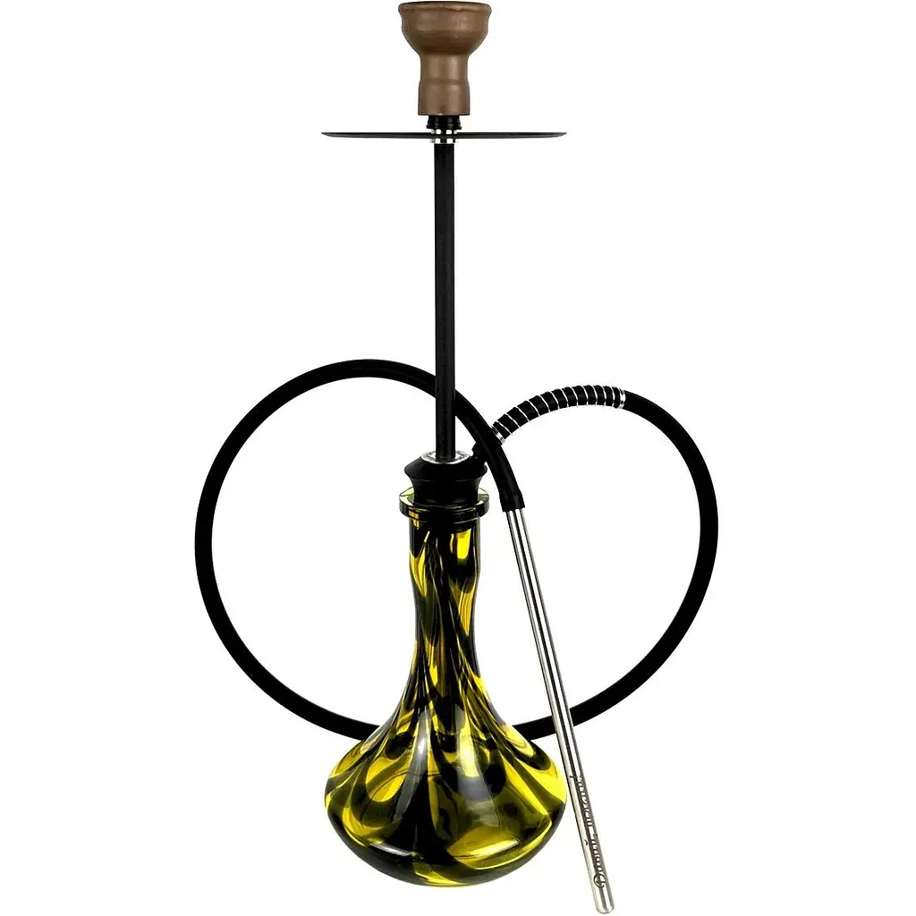 Кальян Tiaga Hookah Classic Black Craft DC Yellow - фото 2