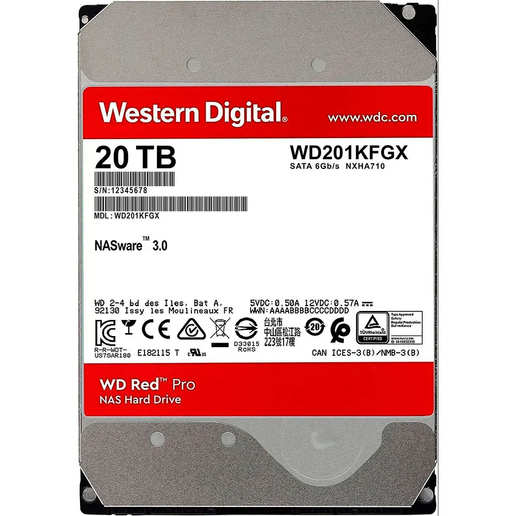 Жорсткий диск 3.5" WD Red Pro 20TB SATA 512MB [WD201KFGX] [141141] - фото 3