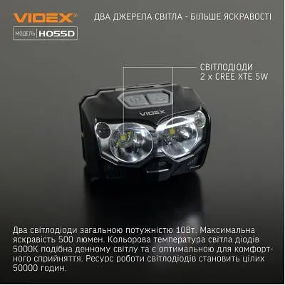 Ліхтар Videx (VLF-H055D) 500Lm 5000K (VLF-H055D) - фото 4