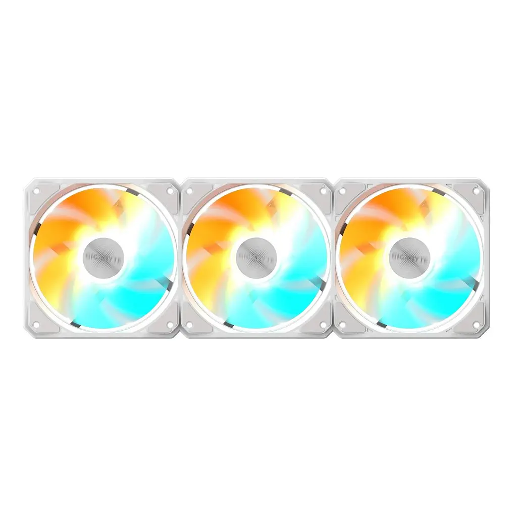 Вентилятор Gigabyte EZ Chain Fan 120 Ice 3-Pack Білий (GP-GBT EZFAN1203 ICE) - фото 3