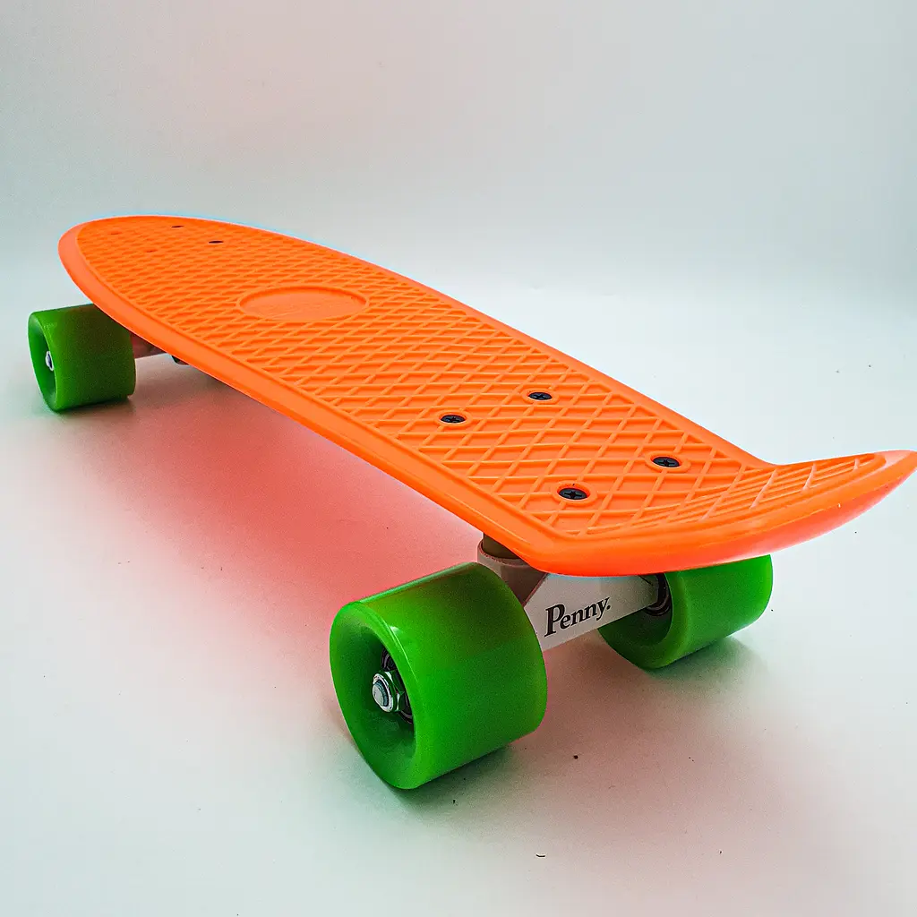 Пенні борд скейт 55х15см до 80кг ABEC 7 матові колеса скейтборд Penny Board Pastel Series помаранчевий - фото 2