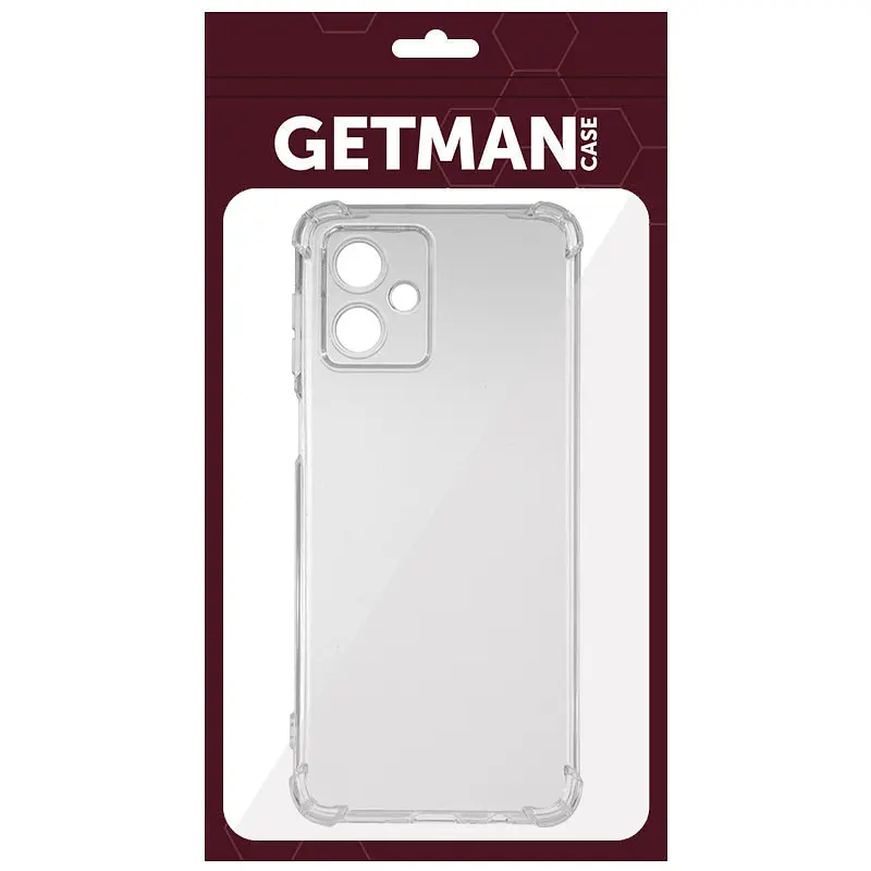 TPU чохол GETMAN Ease logo посилені кути Full Camera для Motorola Moto G54 Power Безбарвний (прозорий) - фото 5