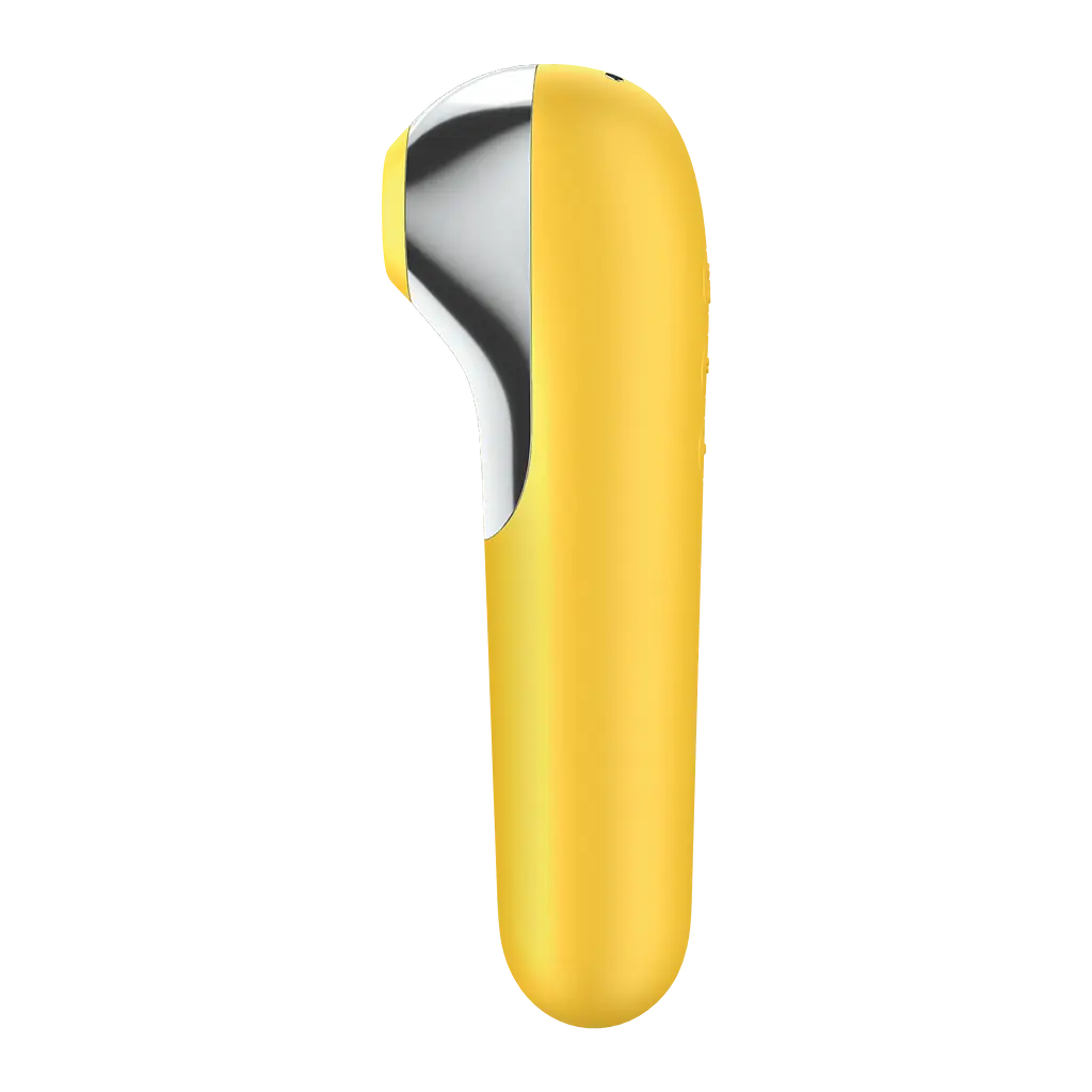 Вакуумний стимулятор клітора з вібрацією Satisfyer Dual Love (жовтий) - фото 3