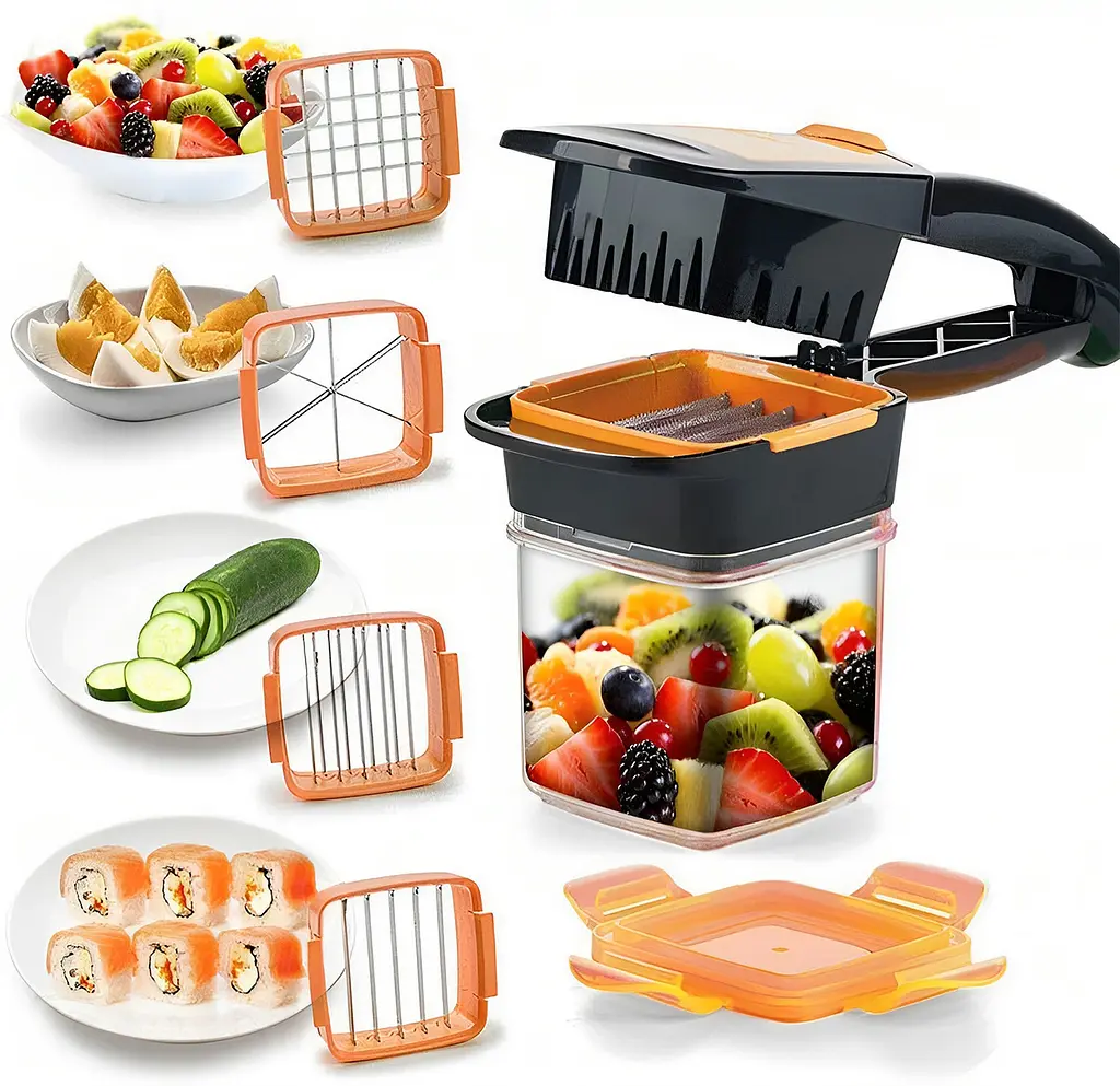 Універсальна овочерізка подрібнювач Quick 5 в 1 мультислайсер, Nicer Dicer 84333 - фото 2