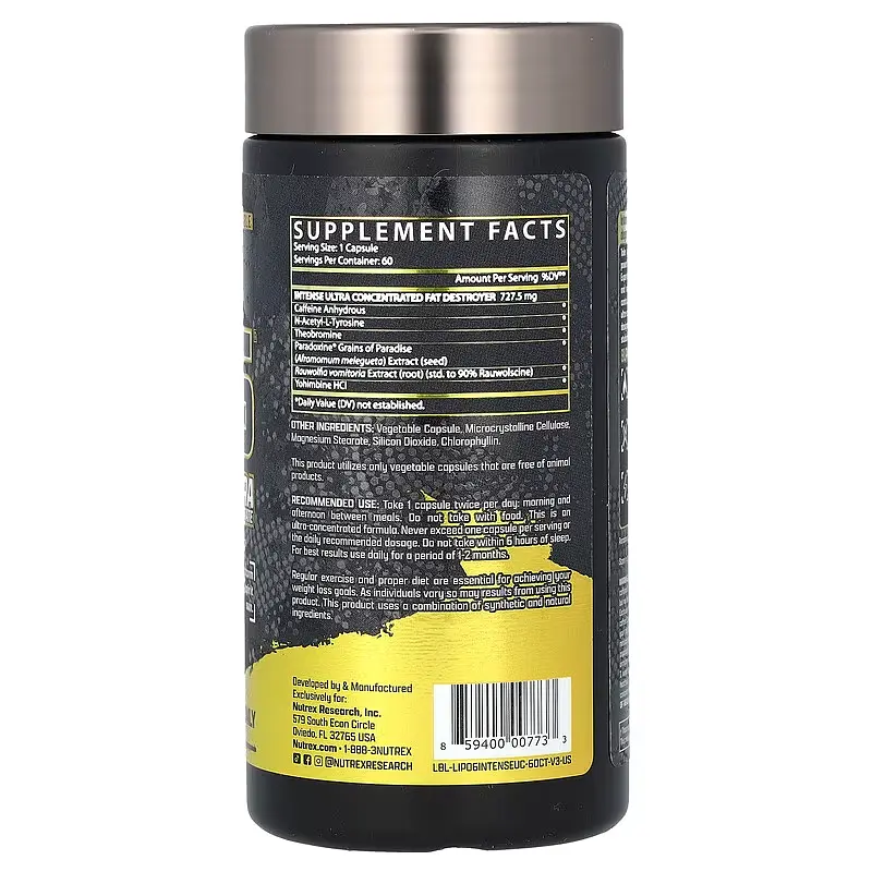 Жиросплавлювач Lipo 6 Black Intense Ultra Concentrate - 60 капсул - фото 2