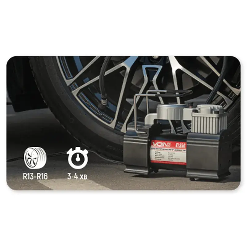 Автомобільний компресор Voin VL-550 150psi/15Amp/40л (VL-550) - фото 7