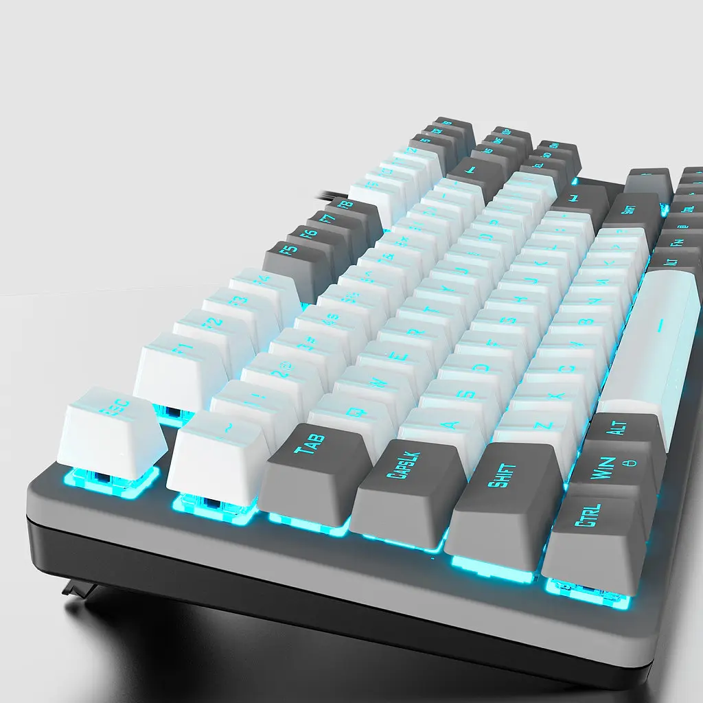 Клавіатура Aula F3287 Keycap KRGD Blue USB UA Grey/White (6948391240954) - фото 11