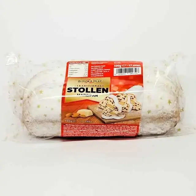 Штоллен Quickbury Stollen Marzipan з марципаном та родзинками 750г.