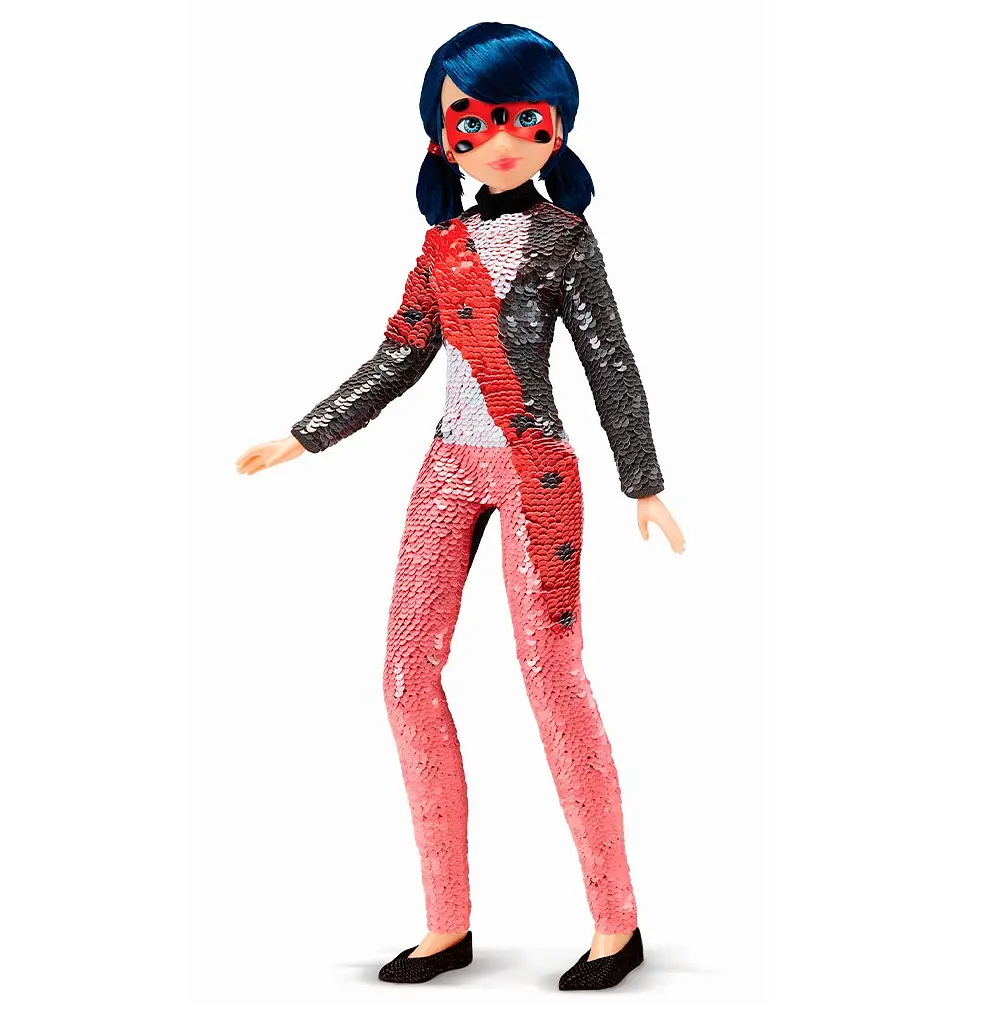 Лялька Miraculous Леді Баг та Супер-Кіт у костюмі з паєтками - Модне перетворення Марінетт у Леді Баг, 26 см (50375) - фото 2