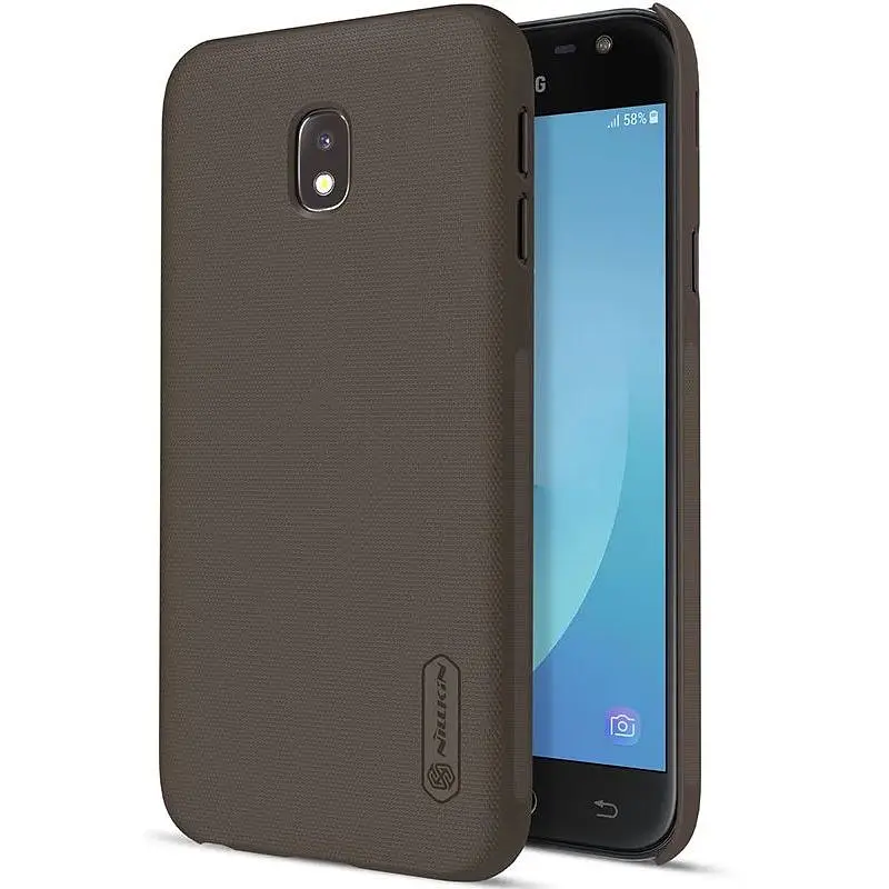 Чехол-накладка Nillkin Super Frosted Shield Samsung Galaxy J3 2017 (J330) Brown - фото 7