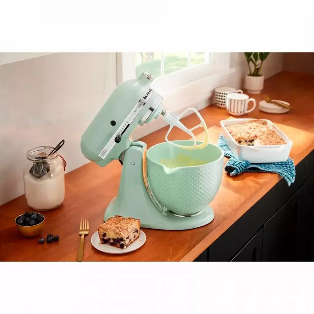 Чаша KitchenAid 4,7 л 5KSM2CB5TDD керамічна, з ручкою, текстурована, візерунок краплі роси - фото 4