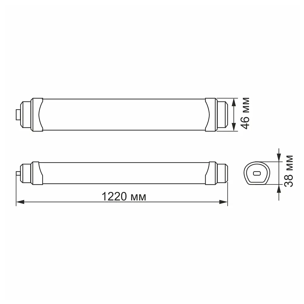 Cветильник линейный Videx LED 36W 1.2М IP65 5000K магистральный белый (VL-BNWL-36125) - фото 3