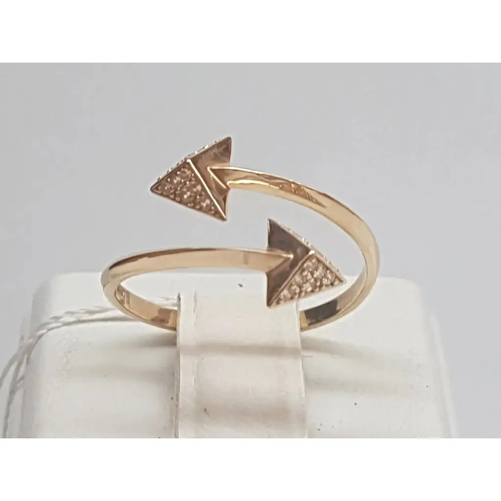 Золоте кільце Імперія золота з фіанітами. КВ1139И 16 - фото 3