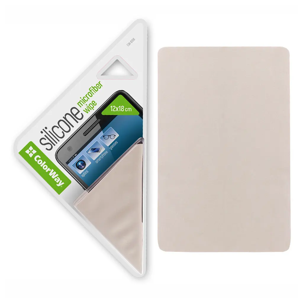 Серветки ColorWay Silicone microfiber wipe, for TFT/LCD, 12х18 см (CW-6108)