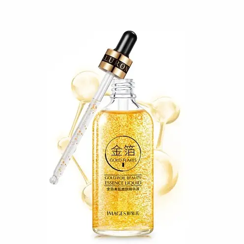 Антивікова сироватка для обличчя з гіалуроновою кислотою та золотом Images Gold Flakes 100 мл - фото 3