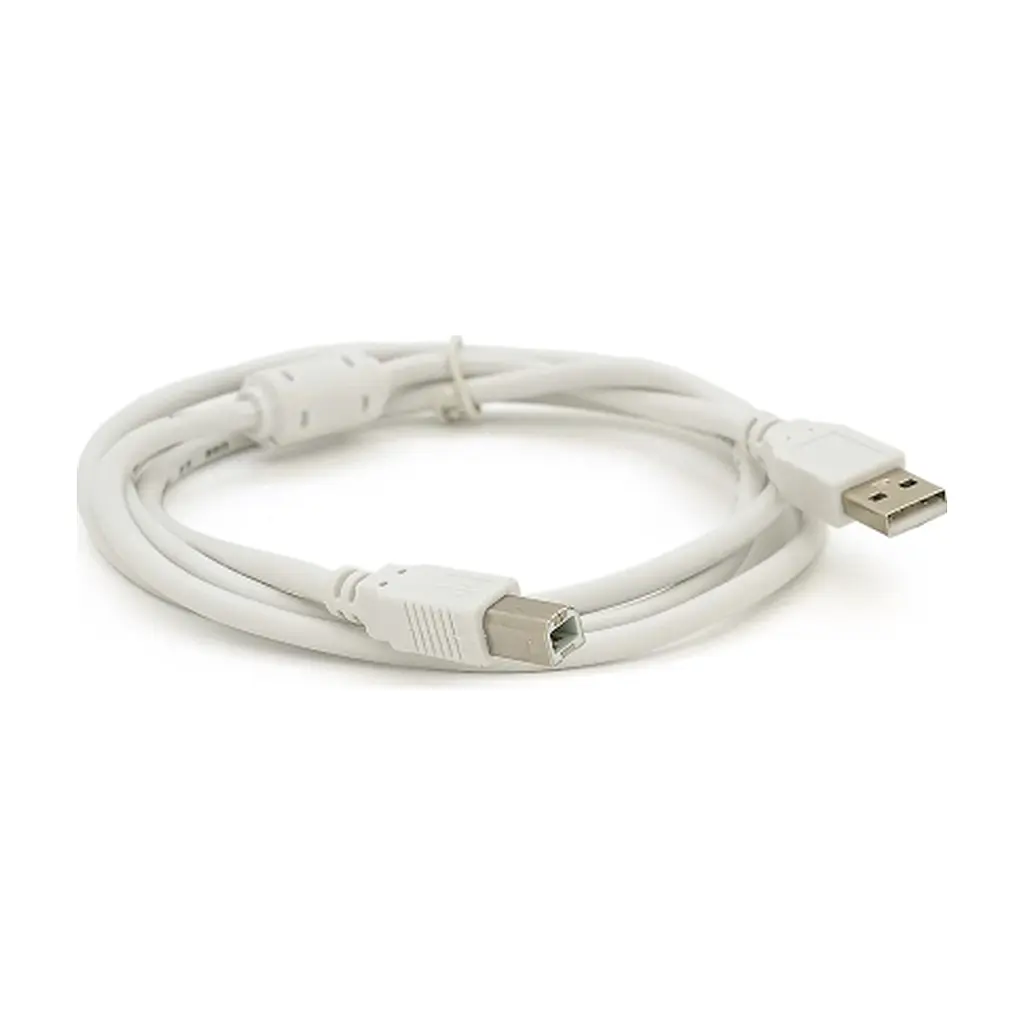 Кабель для принтера USB 2.0 AM/BM 0.8m ferrite white Voltronic (YT-AM/BM-0.8W)