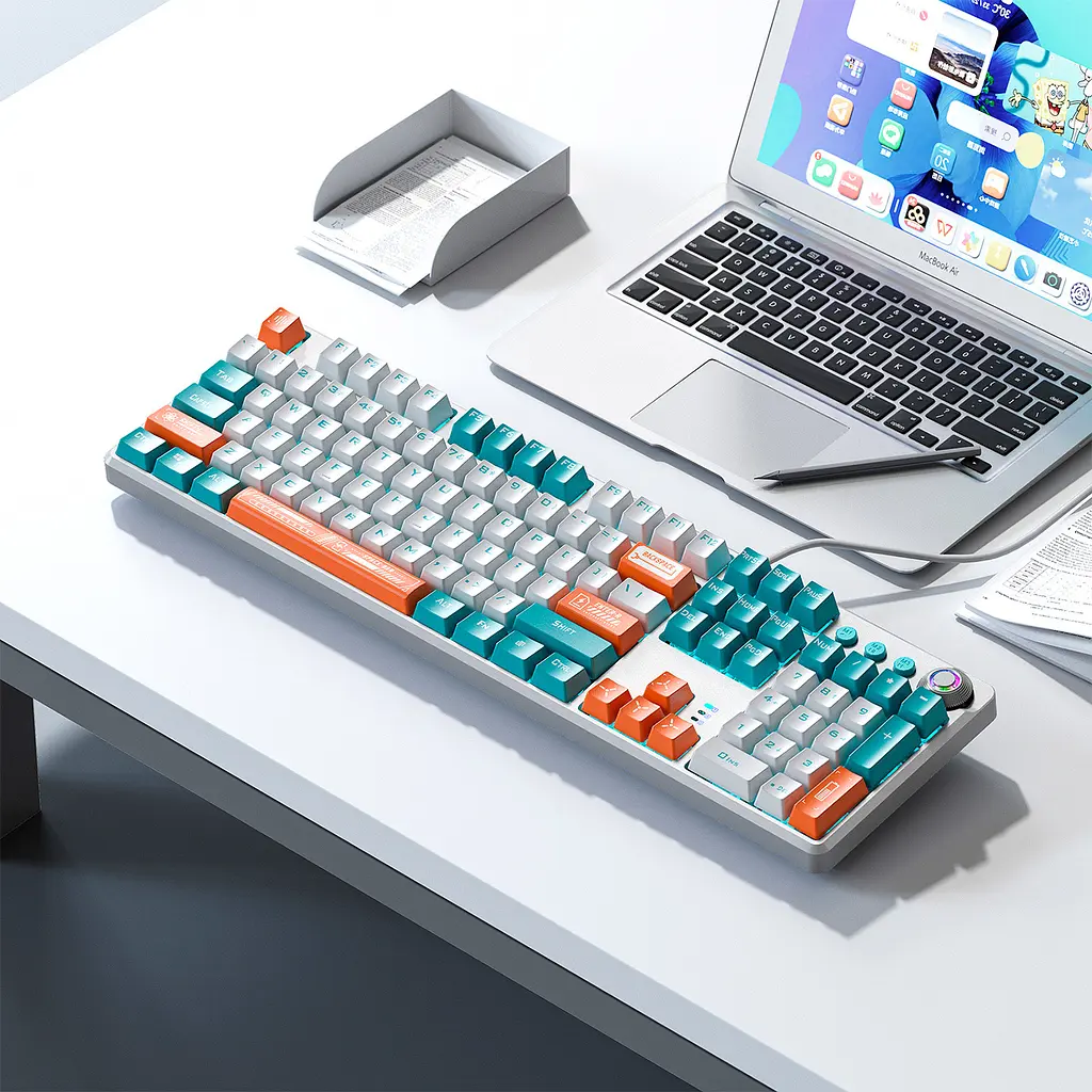 Клавіатура Aula F2088 Pro KRGD Blue Switch UA White/Blue [6948391234908] [90992] - фото 2